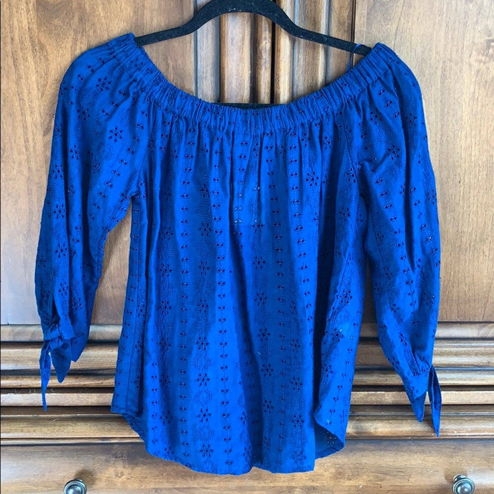 LUCKY BRAND Off the shoulder blouse